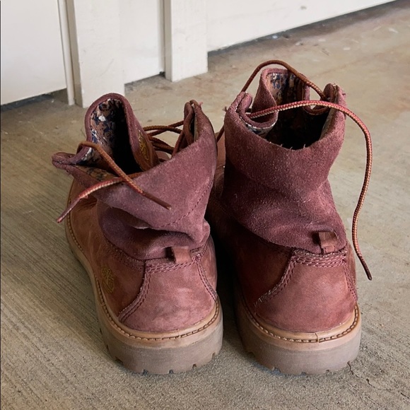 Maroon Timberlands - Picture 3 of 8